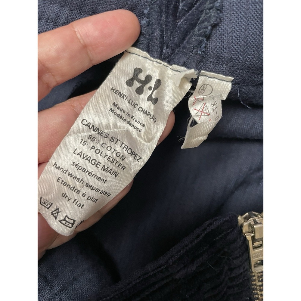 Vintage Henri-Luc Chapuis Corduroy Pant Double Zip Front Blue See msrmts HTF B21 - Picture 3 of 10
